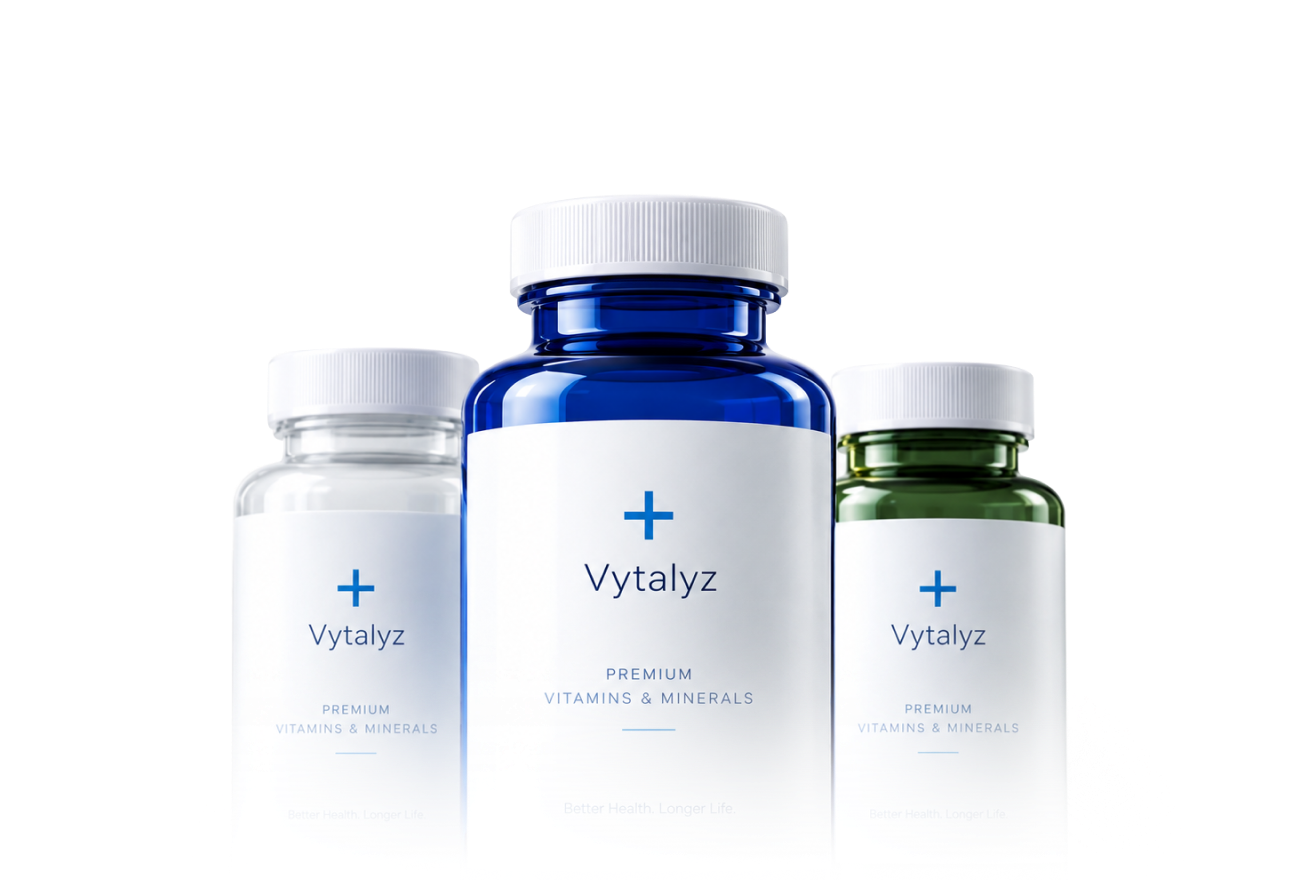 Three Vytalyz vitamin supplement bottles